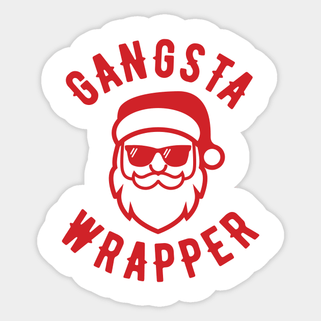 Gangsta Wrapper Christmas Santa Sticker by ECStudios